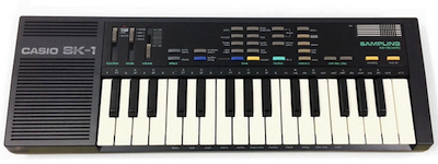an image of a 1980s era Casio SK-1 keyboard.